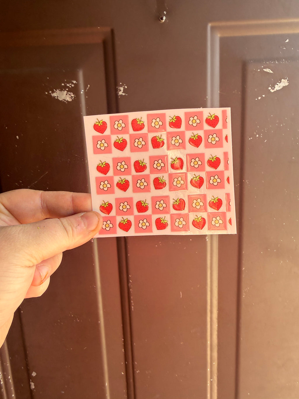 Diffuser Wrap: Strawberry Checkered