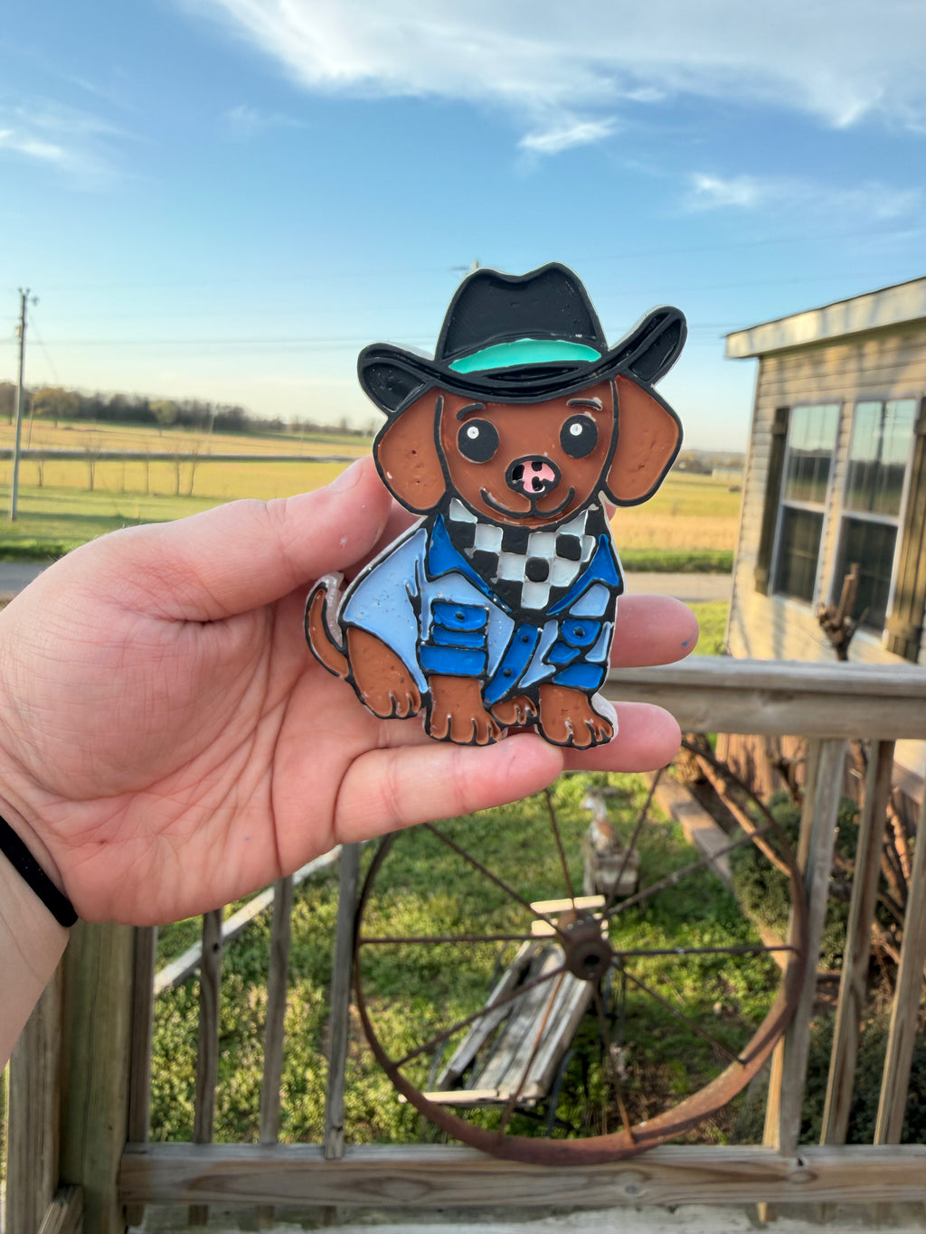 RTS: Country Puppy: Pink Berry Clouds
